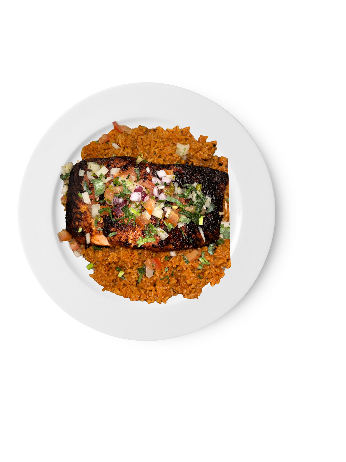 Jollof Rice & Blackened Salmon